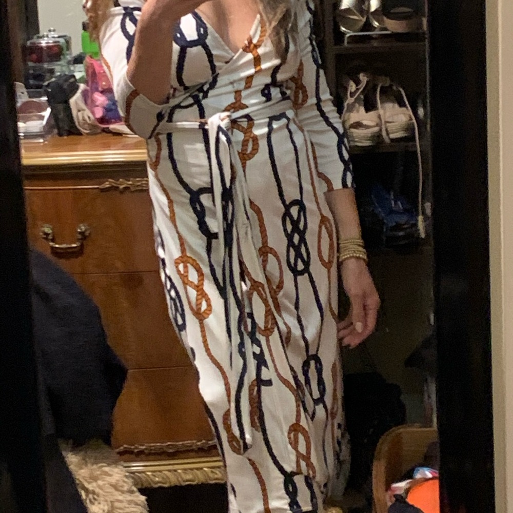 Pink tartan wrap dress